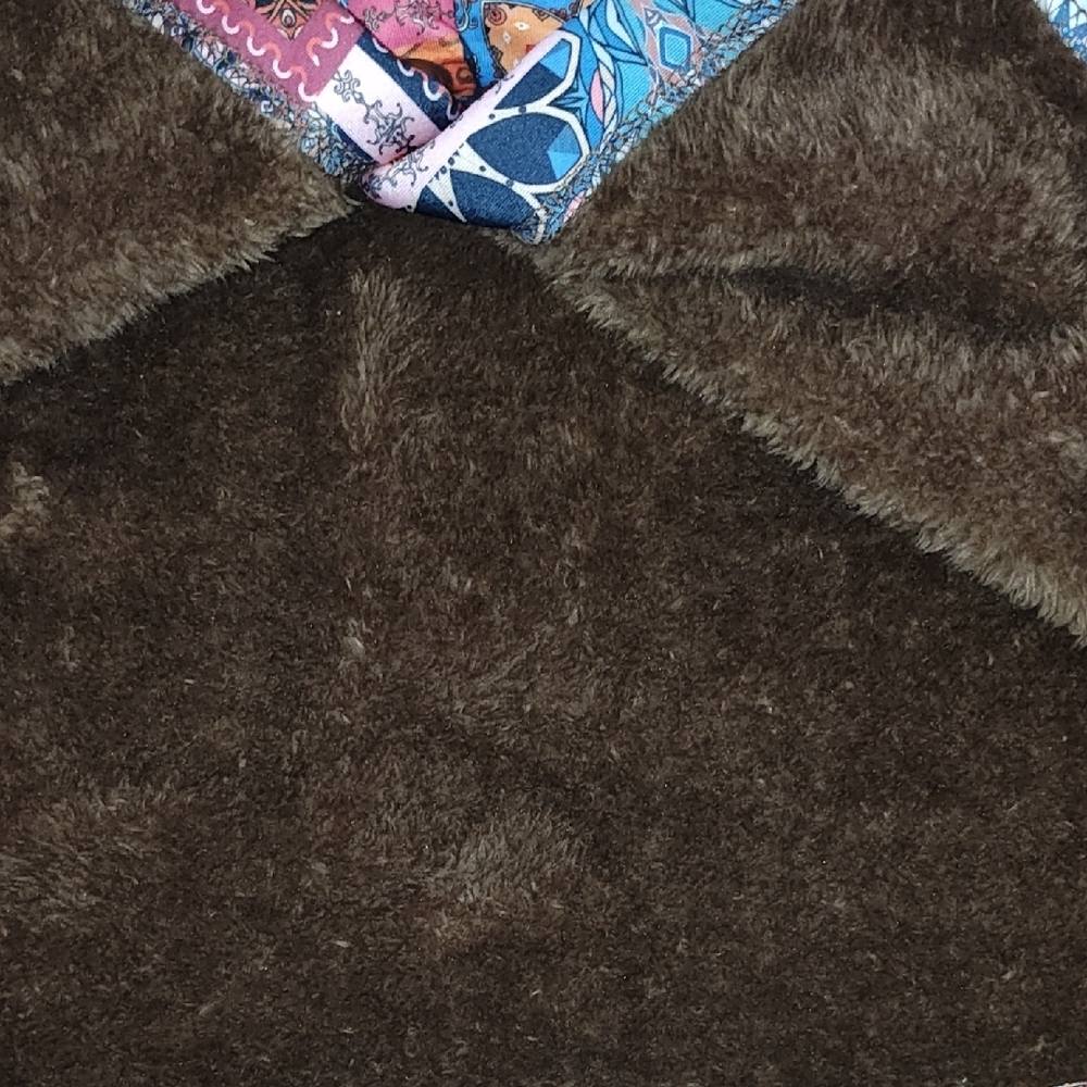 Colorful Patchwork Hooded Coat - image 4